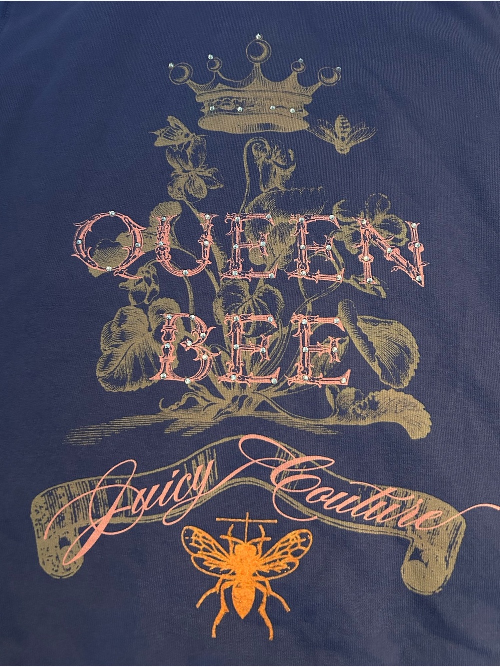 Y2K Vintage Juicy Couture Violet Cotton Short Sleeve Zip - Picture 5 of 10